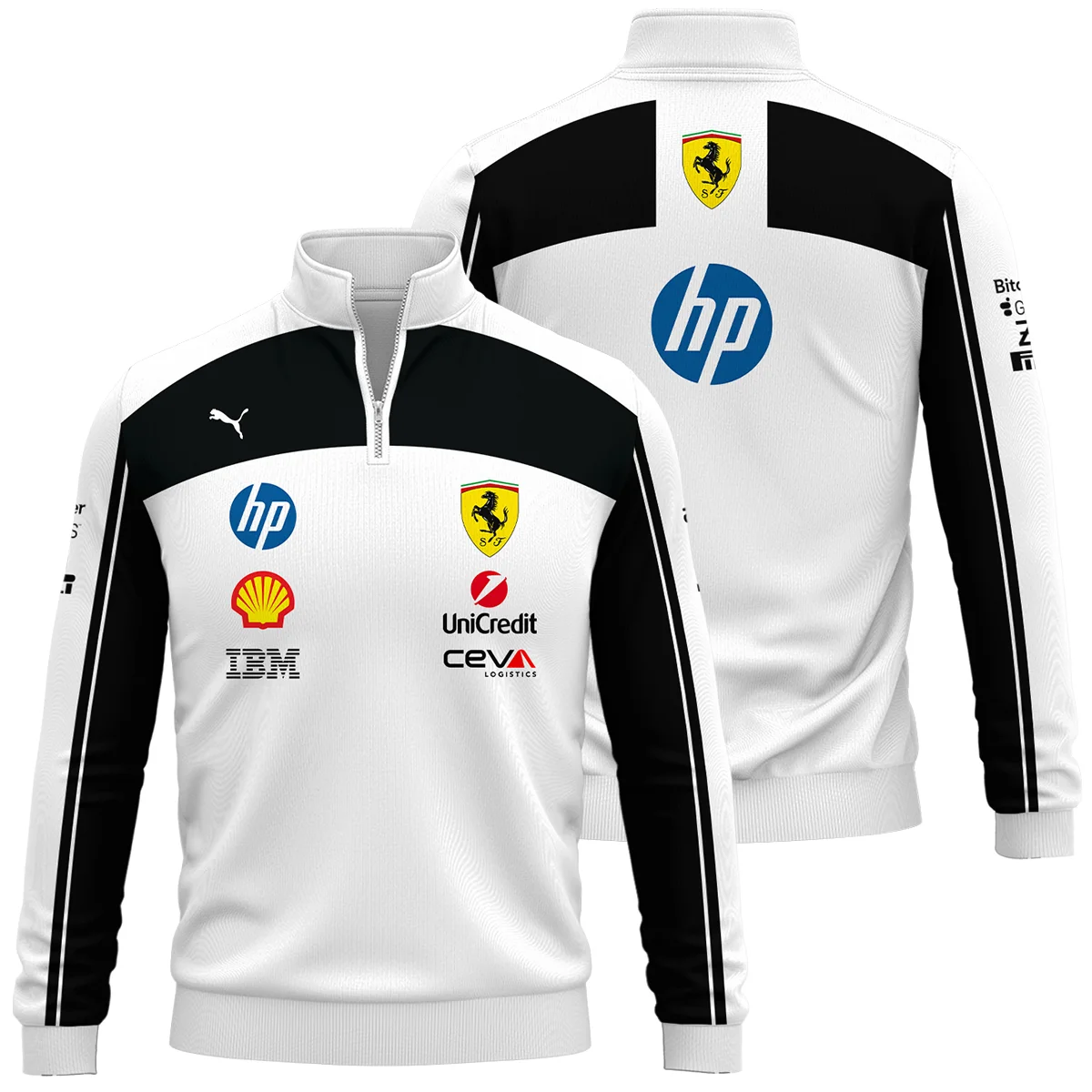 2026 Ferrari F1 Teamwear Quarter Zip Sweatshirt Unisex Motorsport Apparel BLVAFRR2226A6QZS