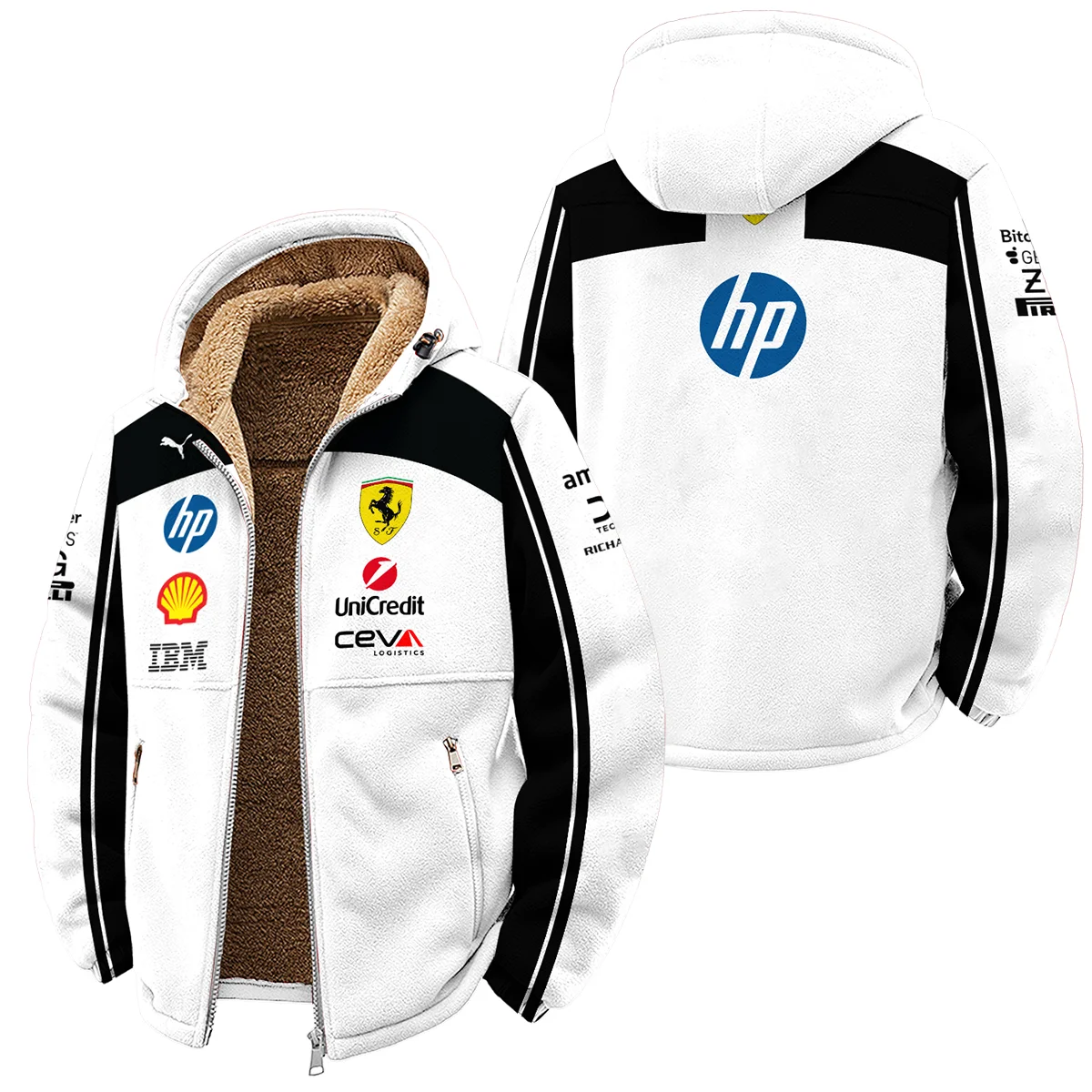 2026 Ferrari F1 Teamwear Winter Fleece Jacket Unisex Motorsport Apparel BLVAFRR2226A6WFJ