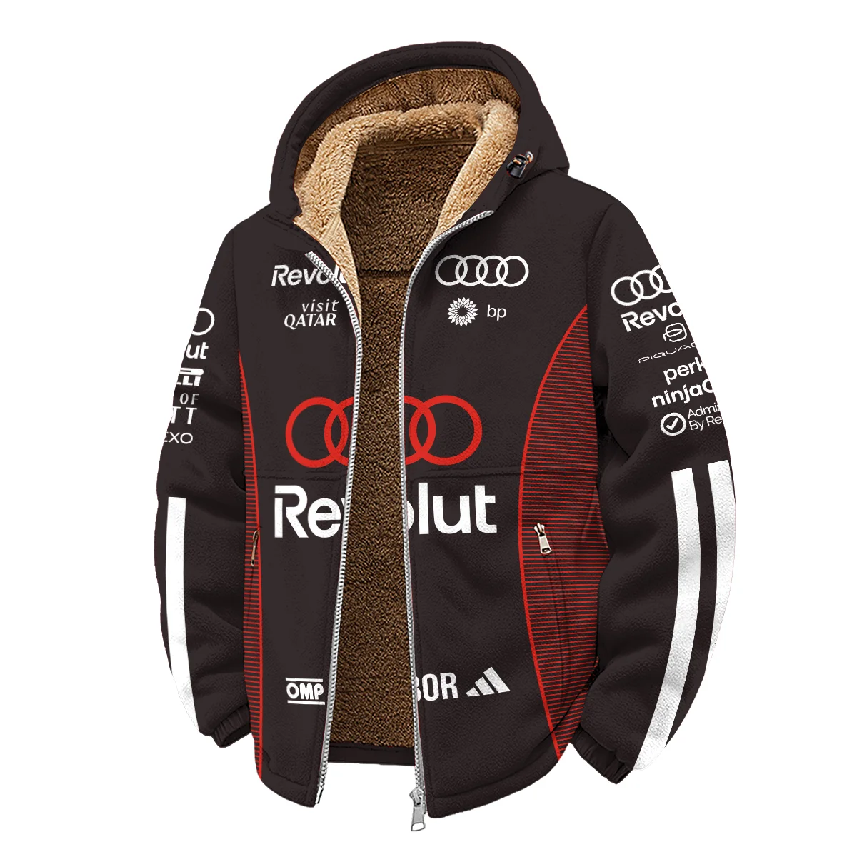 Alternative view of 2026 Gabriel Bortoleto Audi F1 Teamwear For Fans Winter Fleece Jacket BLVAAUDI230125A02WFJ