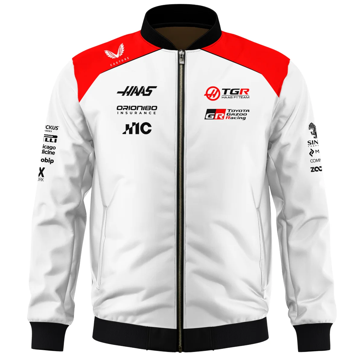 2026 Haas F1 Teamwear Bomber BLVAHAAS9226A2BB - White - Image 2