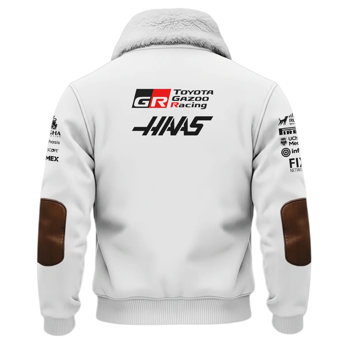 2026 Haas F1 Teamwear Fleece Jacket BLVAHAAS9226A2FJ - White - Image 3