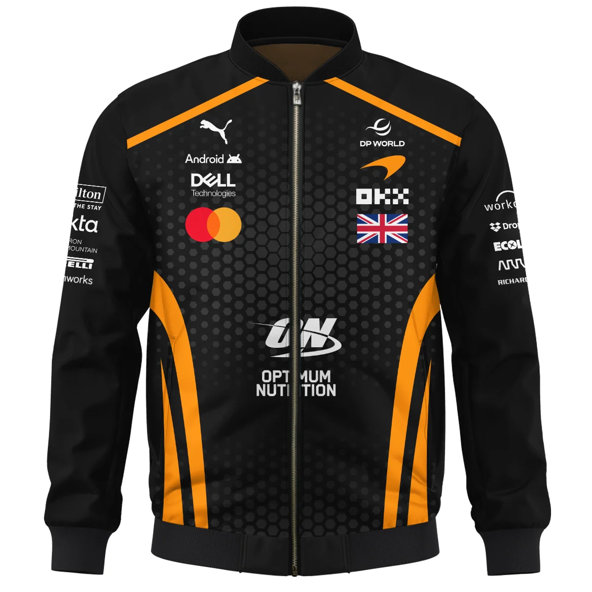 2026 Lando Norris McLaren F1 Teamwear Bomber BLNR26226A1BB - Orange - Image 2