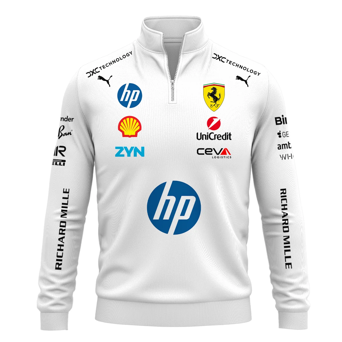 Alternative view of 2026 Leclerc 16 Ferrari F1 Teamwear Quarter Zip Sweatshirt BLVAFRR2226A2QZS