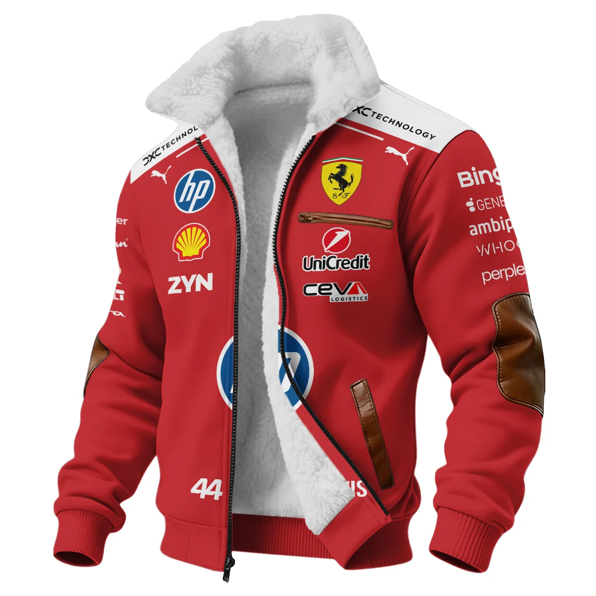 Alternative view of 2026 Lewis Hamilton Ferrari F1 Teamwear Fleece Jacket BLVAFRR2226A3FJ