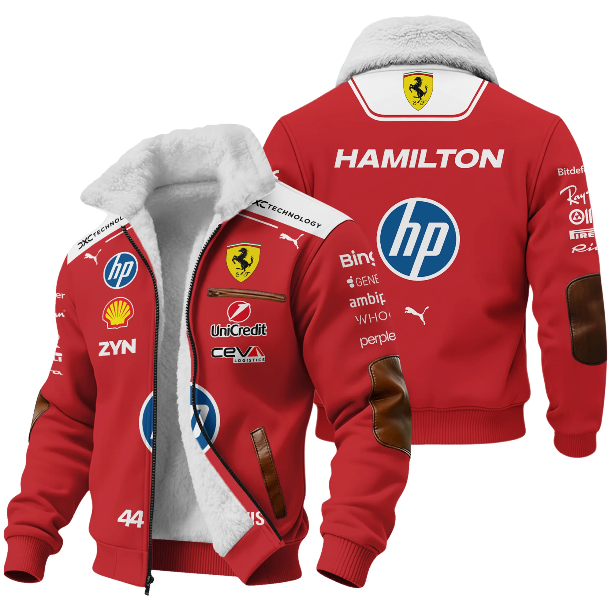 2026 Lewis Hamilton Ferrari F1 Teamwear Fleece Jacket BLVAFRR2226A3FJ