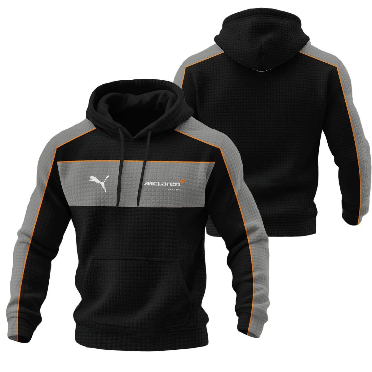 2026 McLaren x Puma F1 Teamwear For Fans Hoodie Quilted Waffle Unisex Motorsport Apparel BLVAMCL230125A01HQW