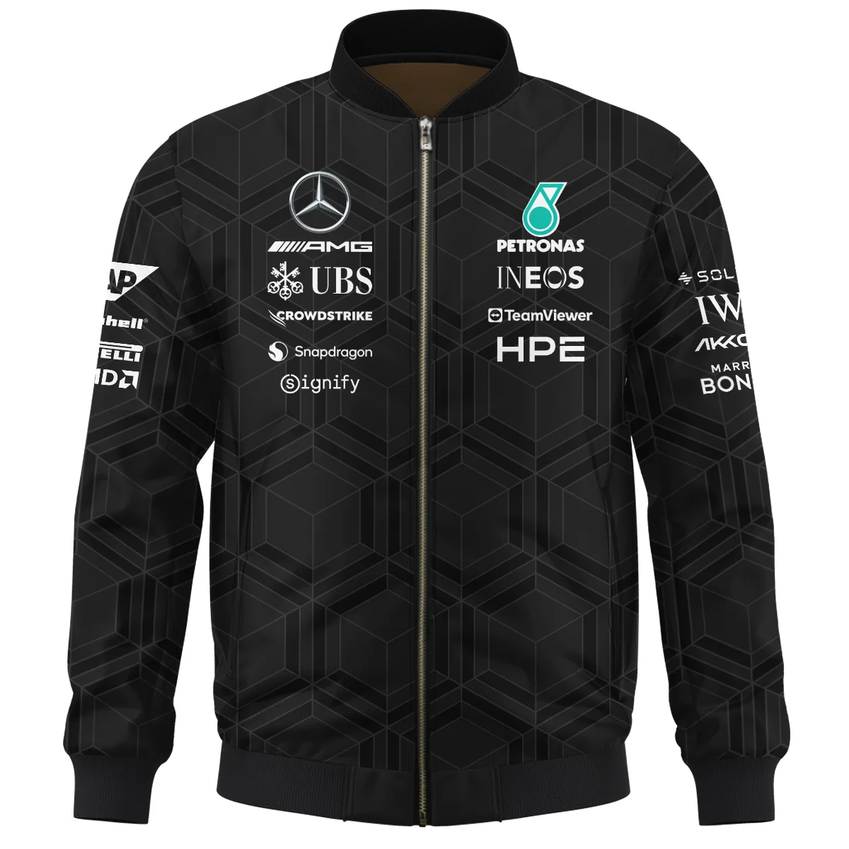2026 Mercedes F1 Teamwear Bomber BLVAMER1226A1BB - Image 2