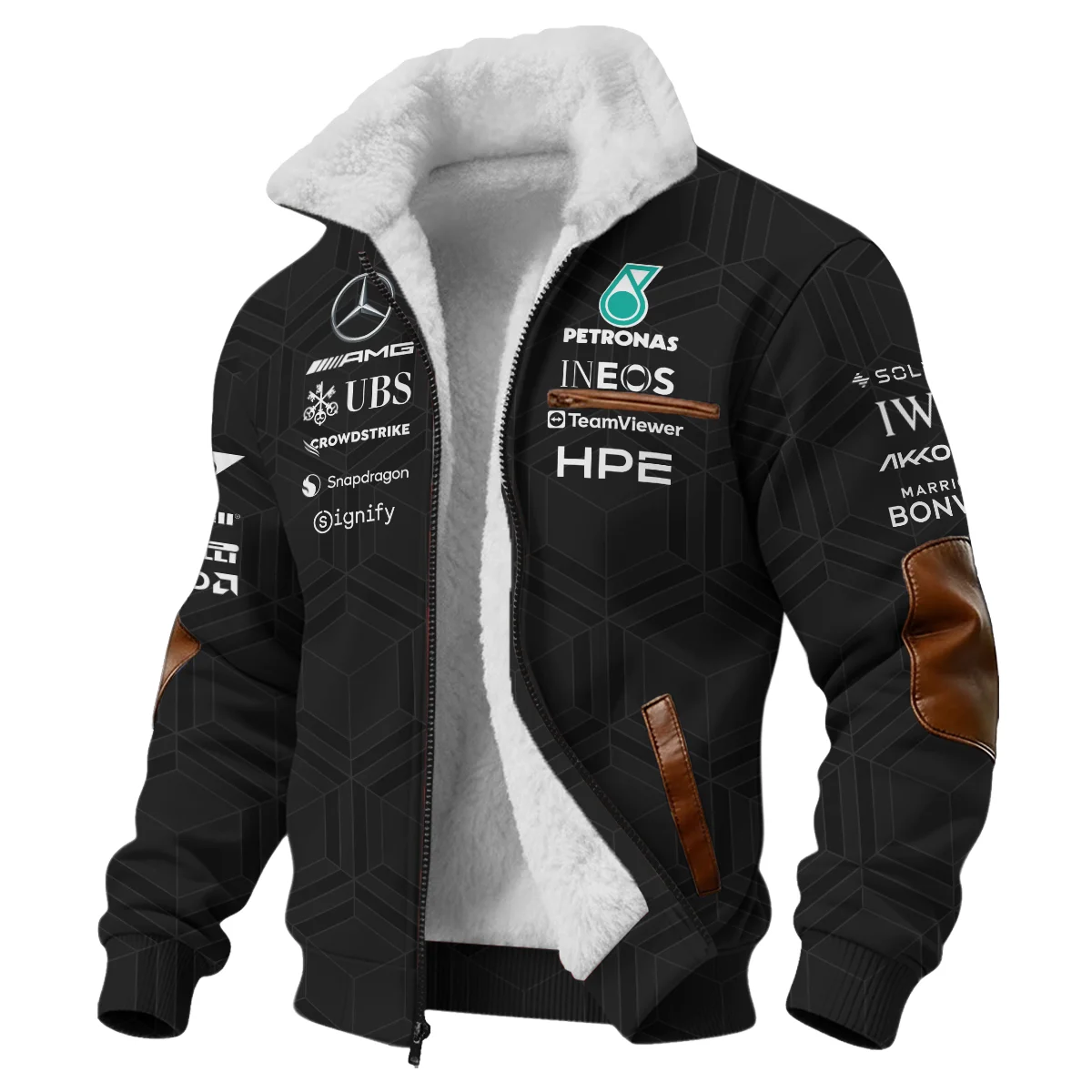 2026 Mercedes F1 Teamwear Fleece Jacket BLVAMER1226A1FJ - Image 2