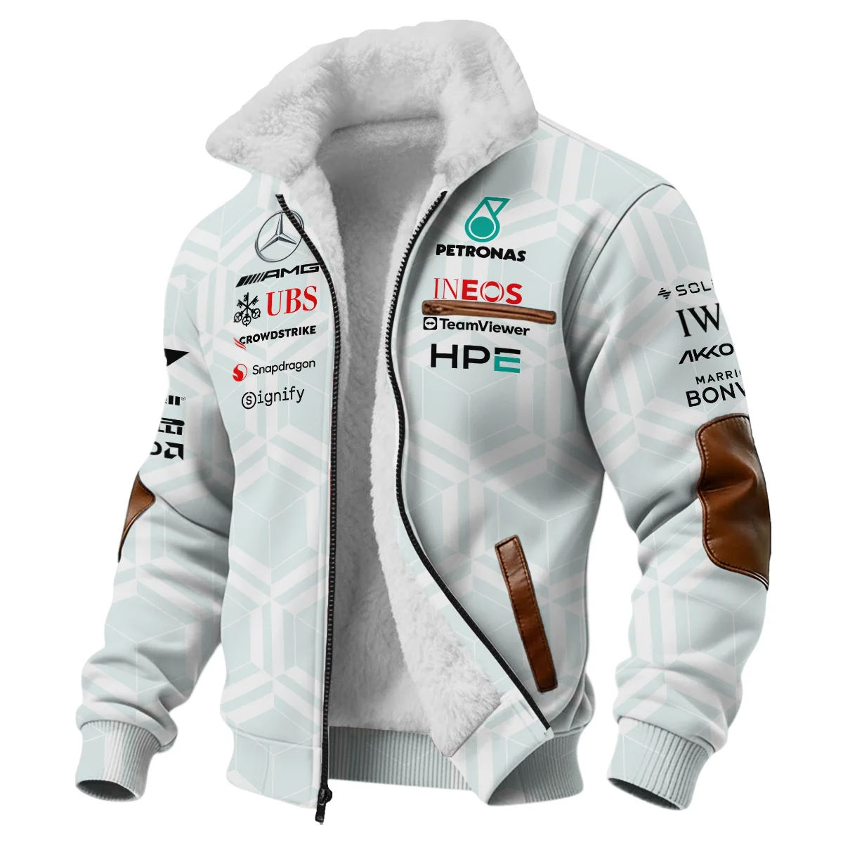 2026 Mercedes F1 Teamwear Fleece Jacket BLVAMER1226A2FJ - Image 2