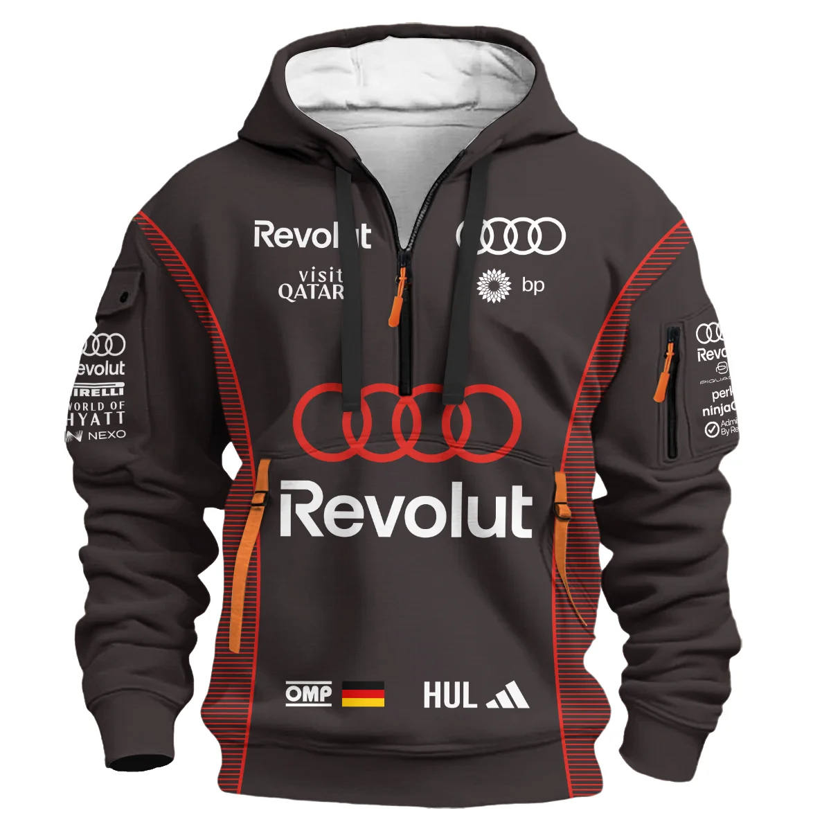 Alternative view of 2026 Nico Hulkenberg Audi F1 Teamwear For Fans Hoodie Half Zip BLVAAUDI230125A01HDF
