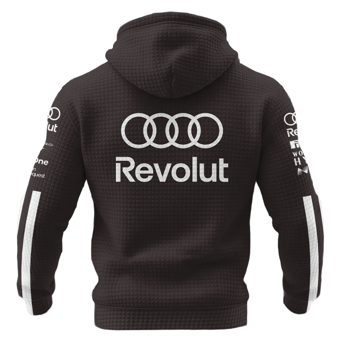 2026 Nico Hulkenberg Audi F1 Teamwear For Fans Hoodie Quilted Waffle BLVAAUDI230125A01HQW - Image 3