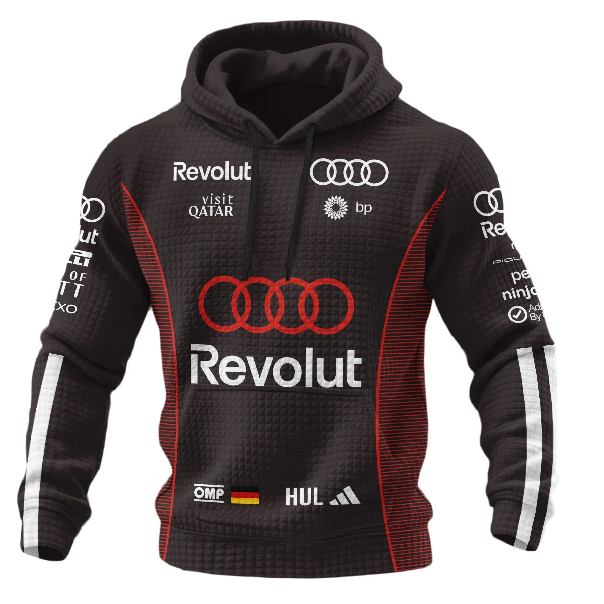 Alternative view of 2026 Nico Hulkenberg Audi F1 Teamwear For Fans Hoodie Quilted Waffle BLVAAUDI230125A01HQW