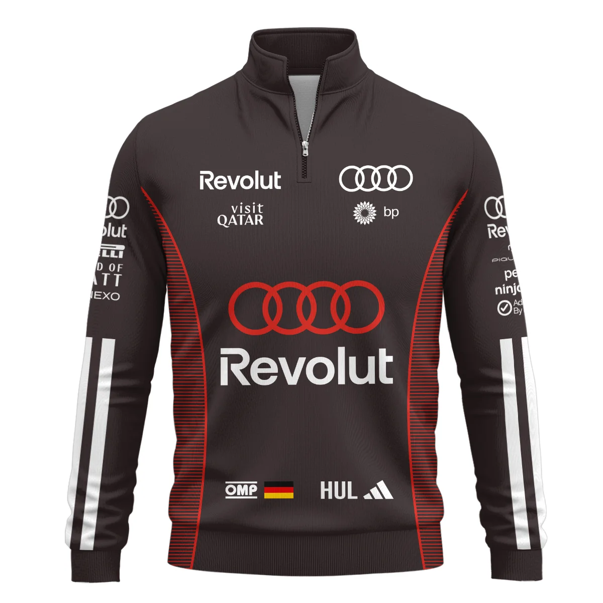 Alternative view of 2026 Nico Hulkenberg Audi F1 Teamwear For Fans Quarter Zip Sweatshirt BLVAAUDI230125A01QZS