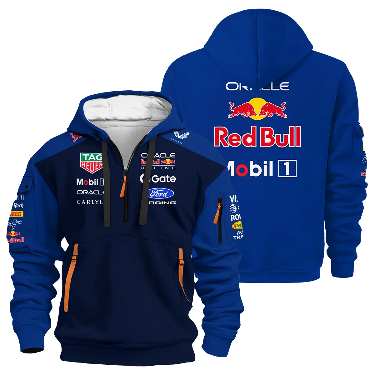 2026 Red Bull Racing F1 Teamwear For Fans Hoodie Half Zip Unisex Motorsport Apparel BLVARB160125A02HDF