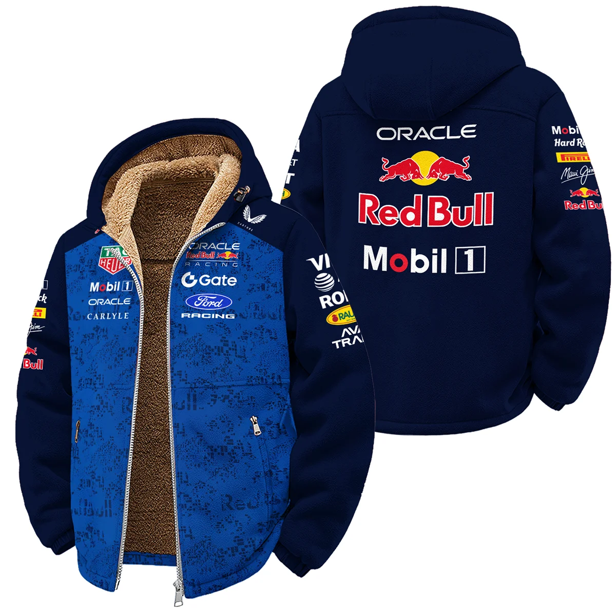 2026 Red Bull Racing F1 Teamwear For Fans Winter Fleece Jacket Unisex Motorsport Apparel BLVARB160125A03WFJ