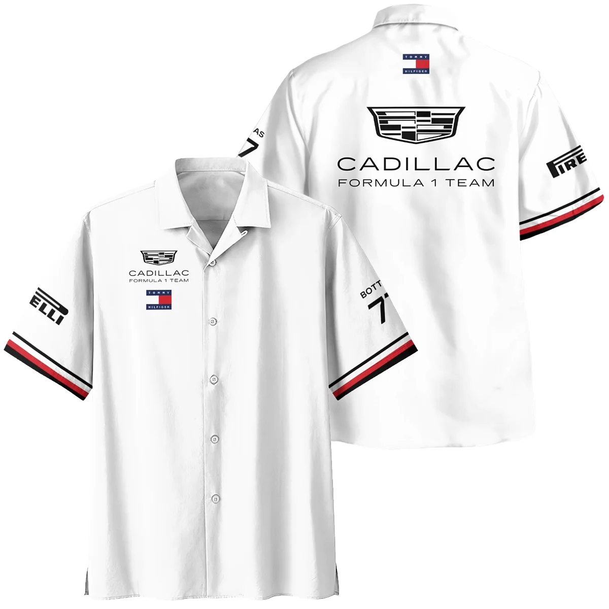 2026 Valtteri Bottas Cadillac F1 Teamwear Hawaiian Shirt Unisex Motorsport Apparel BLVACDL9226A1HW - White