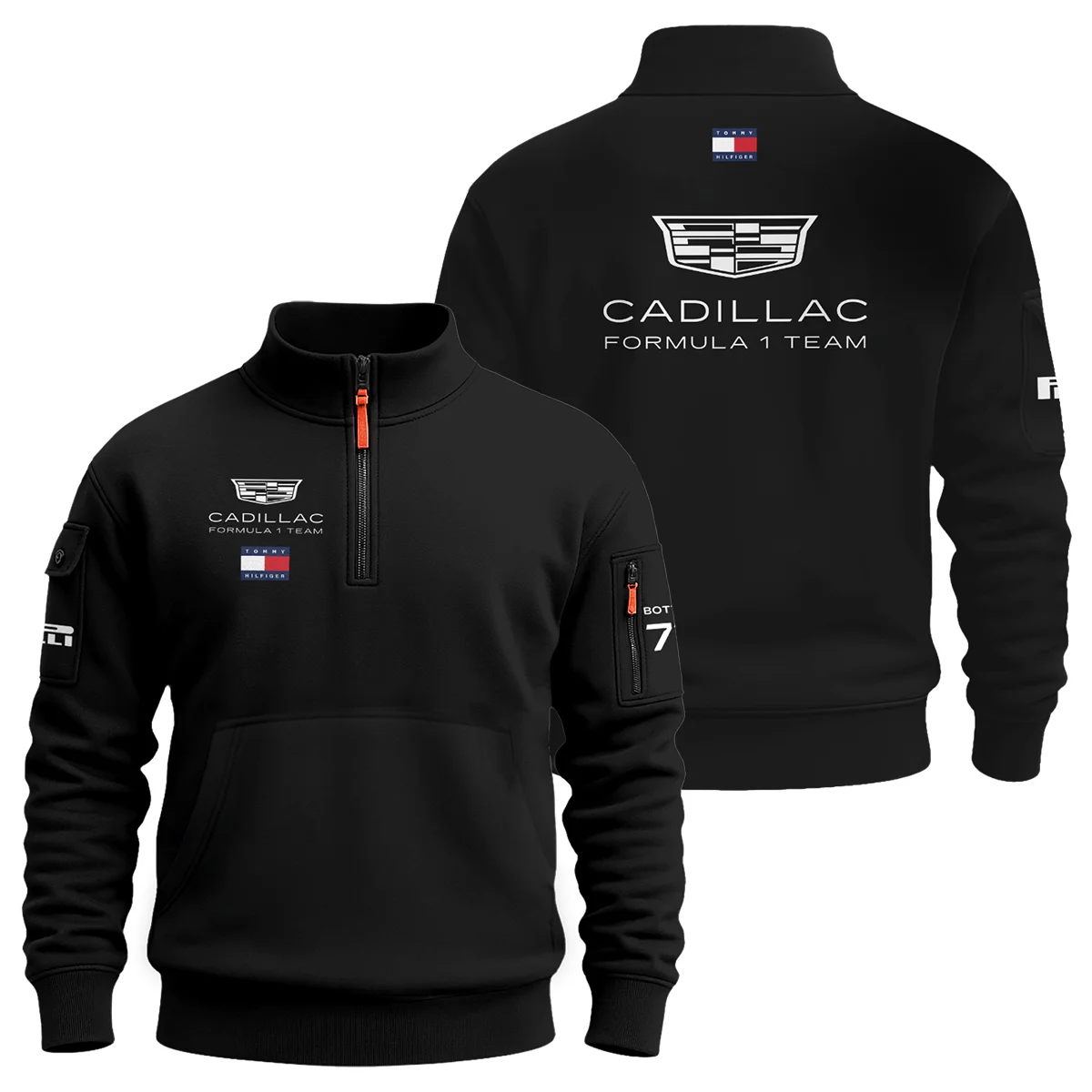 2026 Valtteri Bottas Cadillac F1 Teamwear Sweatshirt Zipper Unisex Motorsport Apparel BLVACDL9226A2SHZ - Unisex Motorsport Apparel BLack