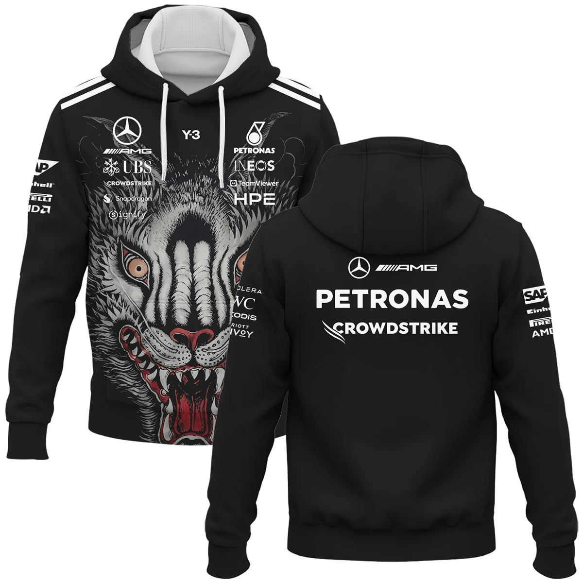 2026 Japan GP Y-3 x Mercedes F1 - Hoodie BLMER18326A1HD