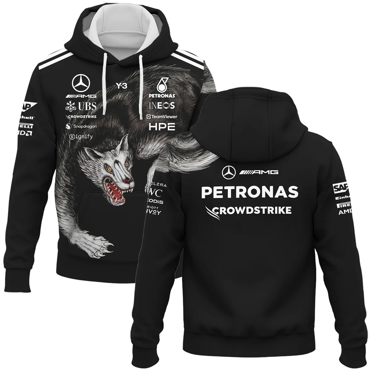 2026 Mercedes x Y-3 Japan GP F1 - Hoodie BLMER18326A2HD
