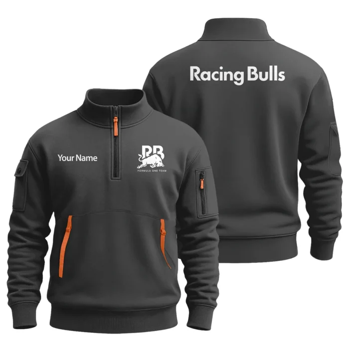 Racing Bulls F1 Team Logo Fashion Sweatshirt Half Zipper BLFO6825A1RAC