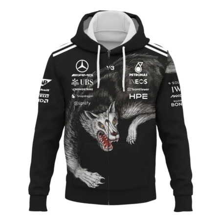 Alternative view of 2026 Mercedes x Y-3 Japan GP F1 - Zipper Hoodie BLMER18326A2ZHD