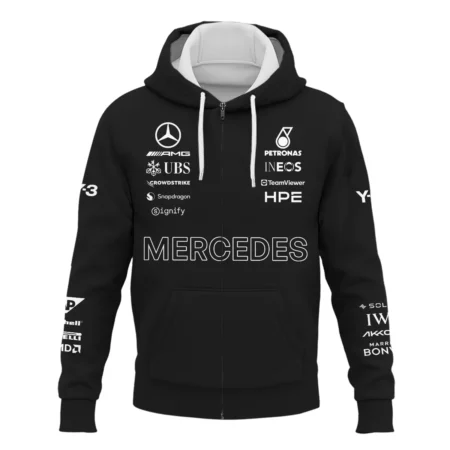 Alternative view of 2026 Y-3 x Mercedes F1 Teamwear - Zipper Hoodie BLMER18326A3ZHD