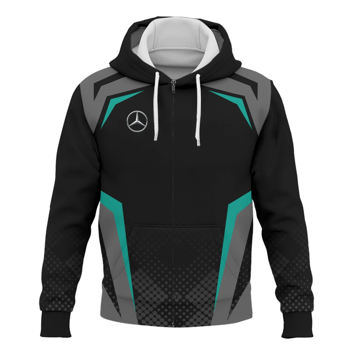 Mercedes F1 Teamwear Zipper Hoodie BLVA5326A3MERZHD - Image 2