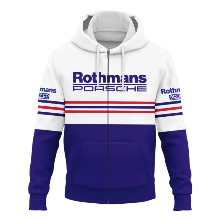 Alternative view of 1984 Jack Brabham Rothmans Porsche 962 Zipper Hoodie BLVAJB080725A03ZHD