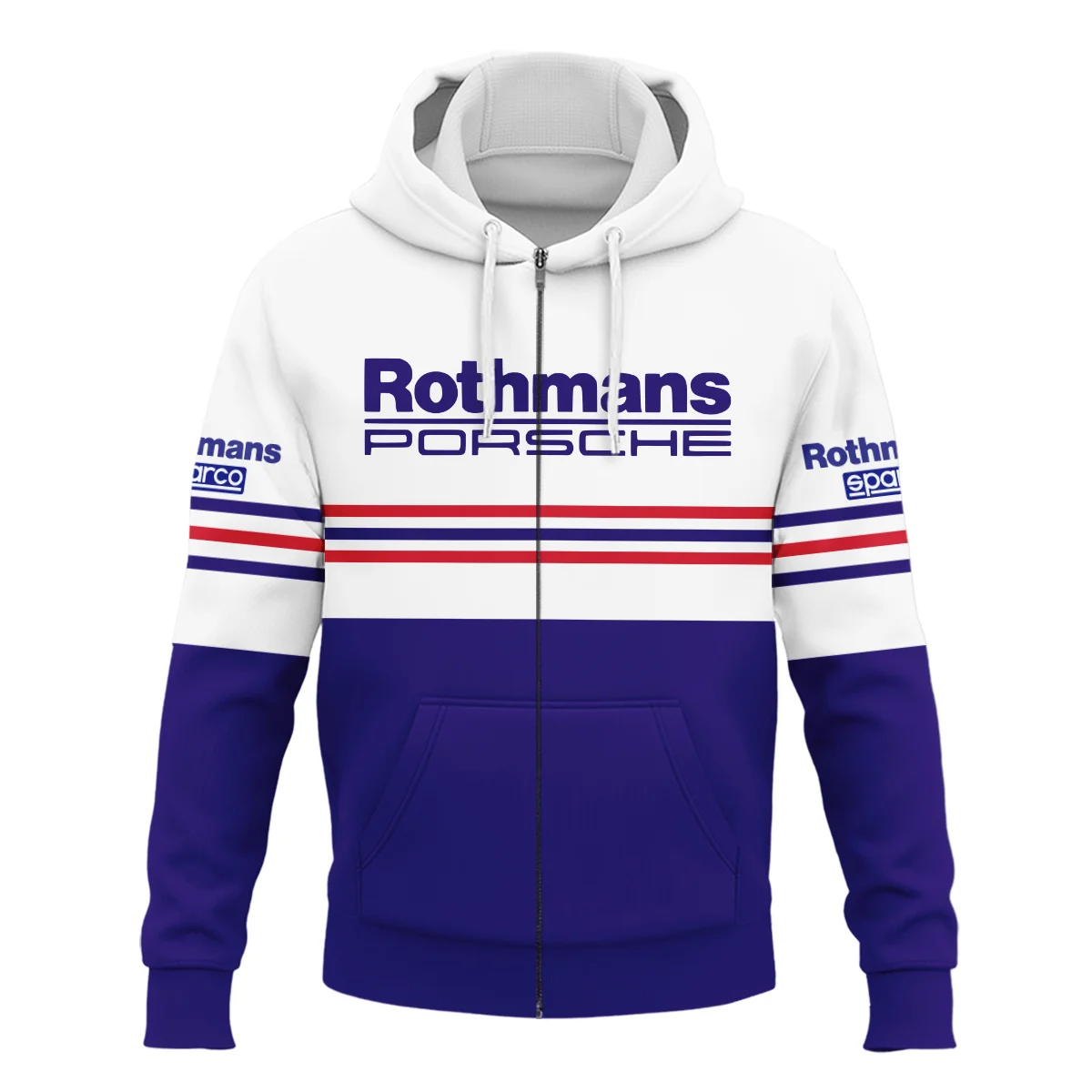 1984 Jack Brabham Rothmans Porsche 962 Zipper Hoodie BLVAJB080725A03ZHD - Image 2
