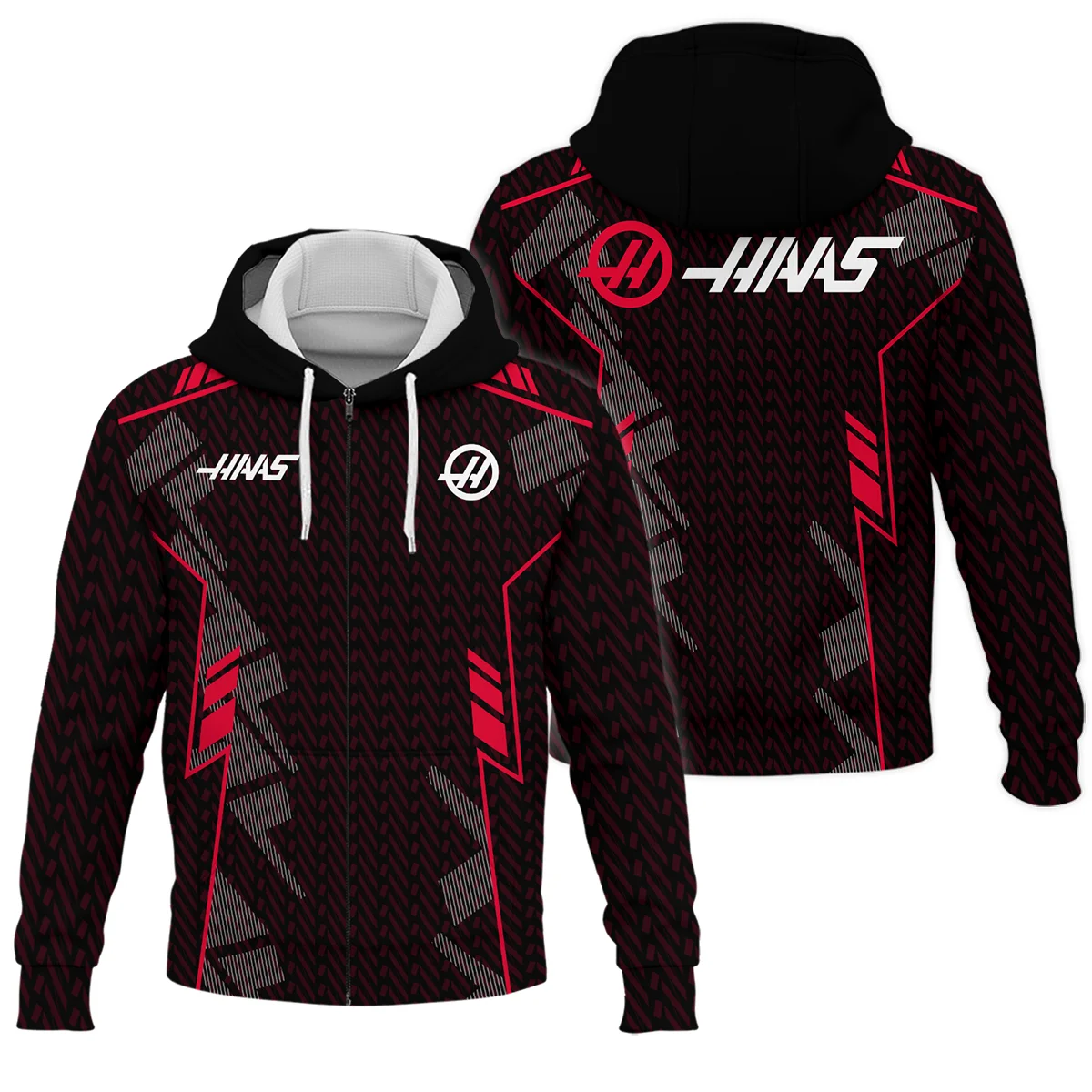 Haas F1 Teamwear Zipper Hoodie BLVA5326A1HAASZHD