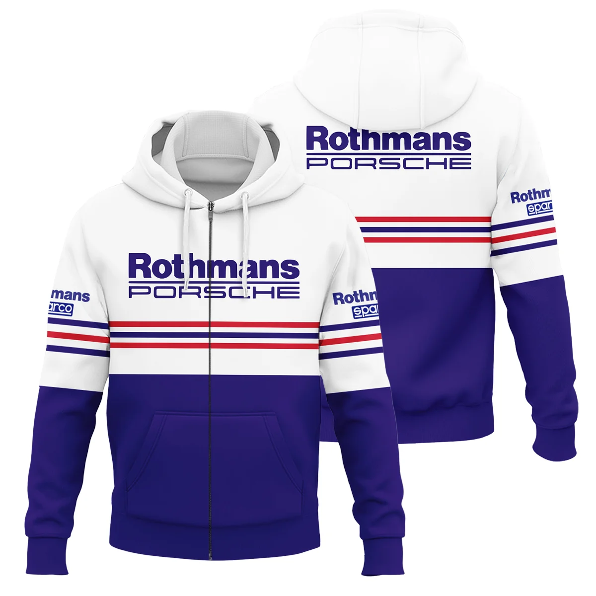 1984 Jack Brabham Rothmans Porsche 962 Zipper Hoodie BLVAJB080725A03ZHD