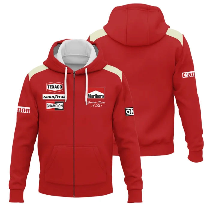 1976 James Hunt Racing Suit McLaren F1 Zipper Hoodie BLVAJHR130825A3ZHD