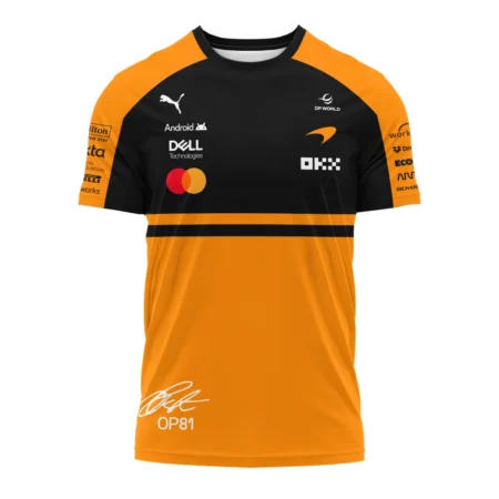Alternative view of 2026 Oscar Piastri 81 McLaren F1 Teamwear T-Shirt BLOP25326A1TS - Orange