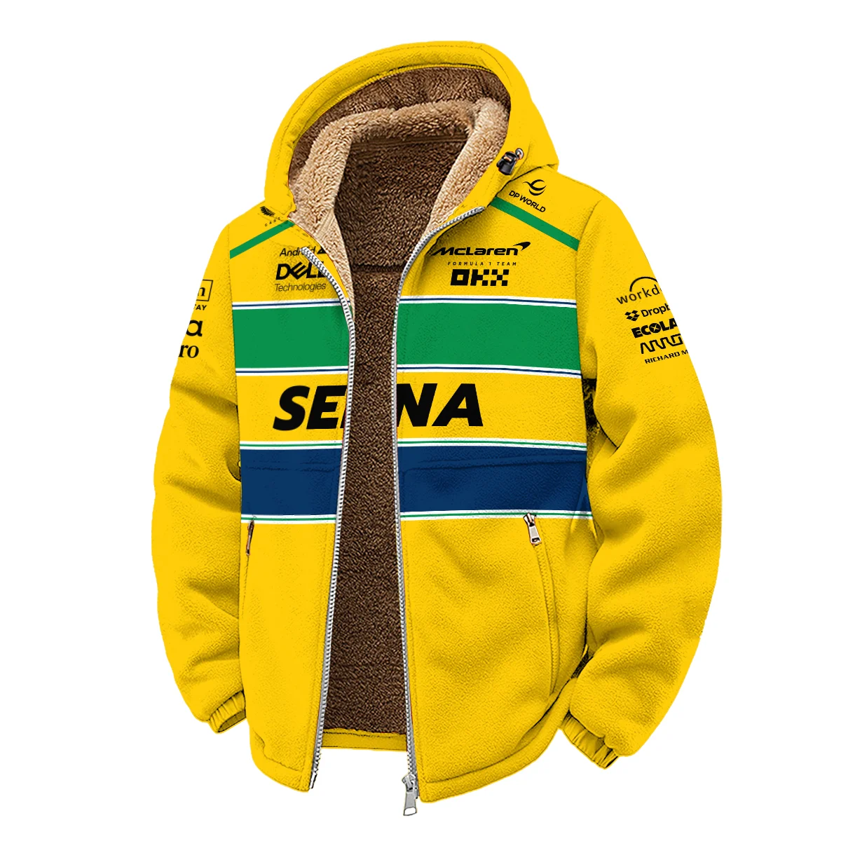Ayrton Senna McLaren Formula One Winter Fleece Jacket BLF1190525A2WFJ - Image 2