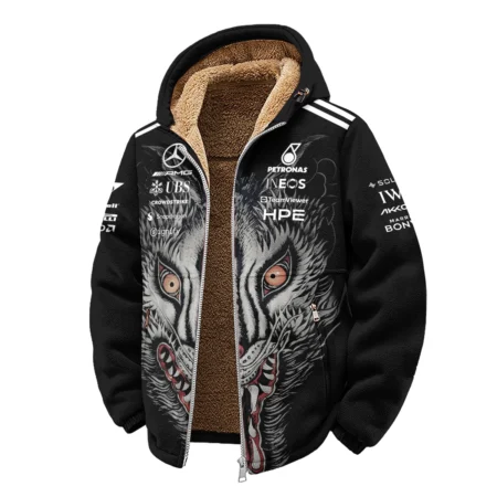 Alternative view of 2026 Japan GP Y-3 x Mercedes F1 - Winter Fleece Jacket BLMER18326A1WFJ
