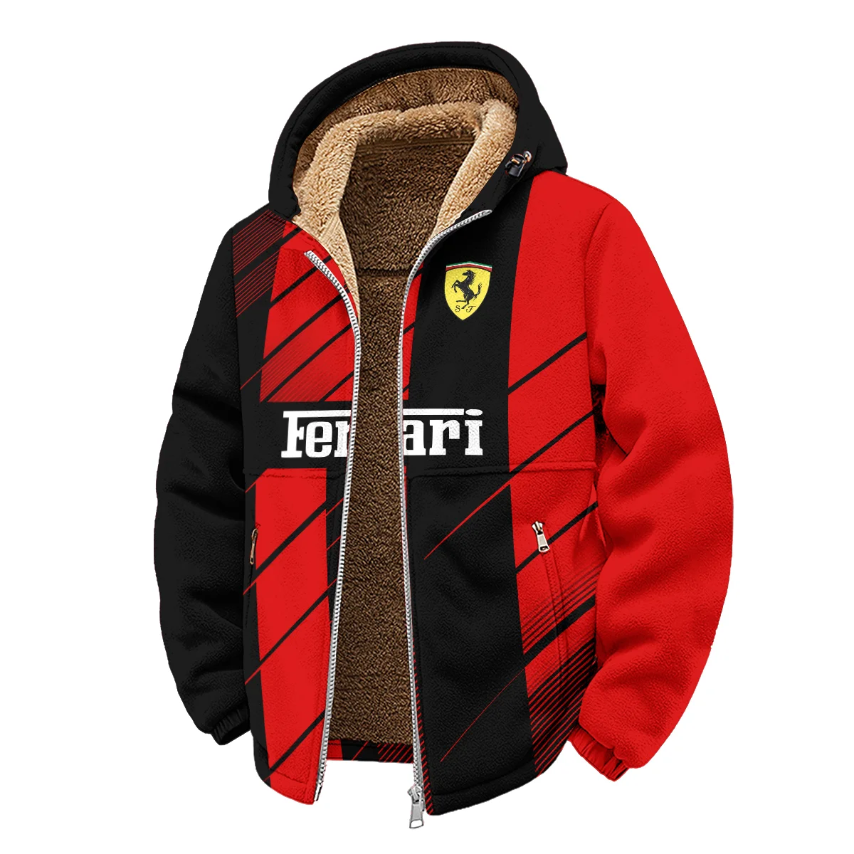 Ferrari F1 Teamwear Winter Fleece Jacket Unisex Motorsport Apparel BLVA5326A2FRRWFJ - Image 2