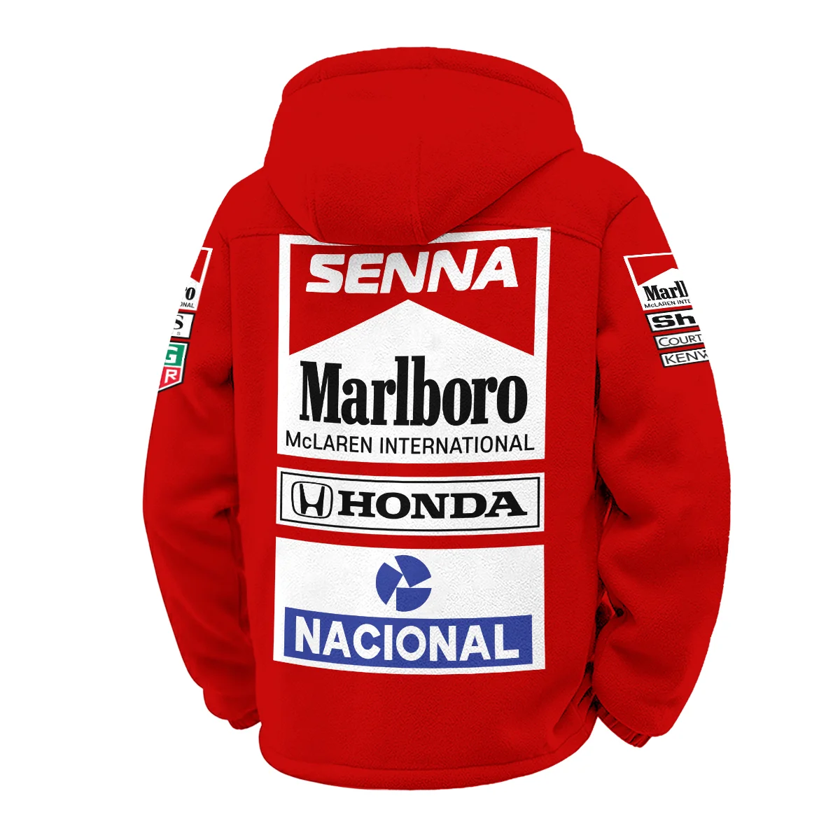 1988 Ayrton Senna Honda Race Suit Marlboro McLaren Winter Fleece Jacket BL3725A2WFJ - Image 3