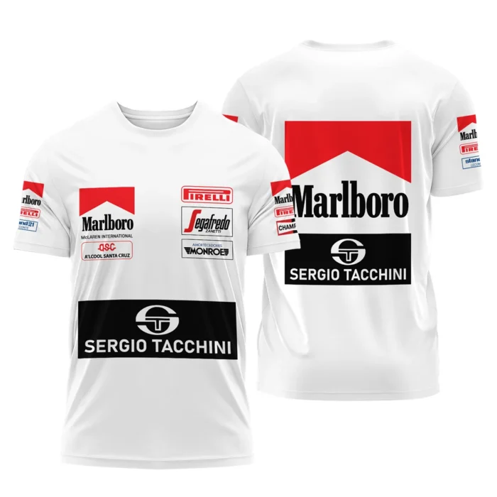 1984 Ayrton Senna Sergio Tacchini Toleman F1 Promotional Team T-Shirt BL3725A7TS