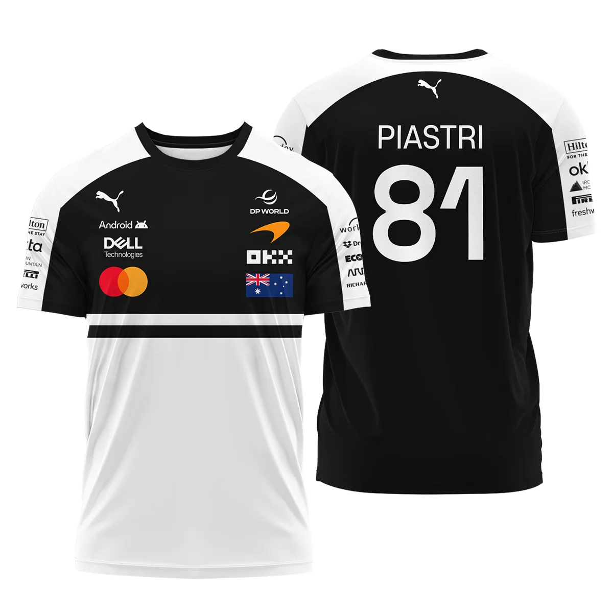 2026 Oscar Piastri McLaren F1 Teamwear T-Shirt BLOP4226A2TS - White