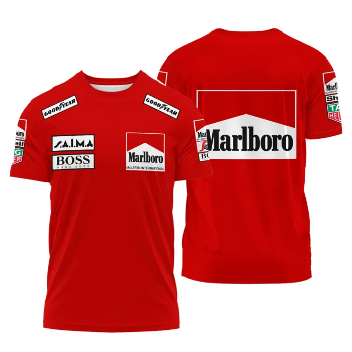 1985 Alain Prost Racing Suit McLaren F1 Team T-Shirt BLVAAP070725A04TS