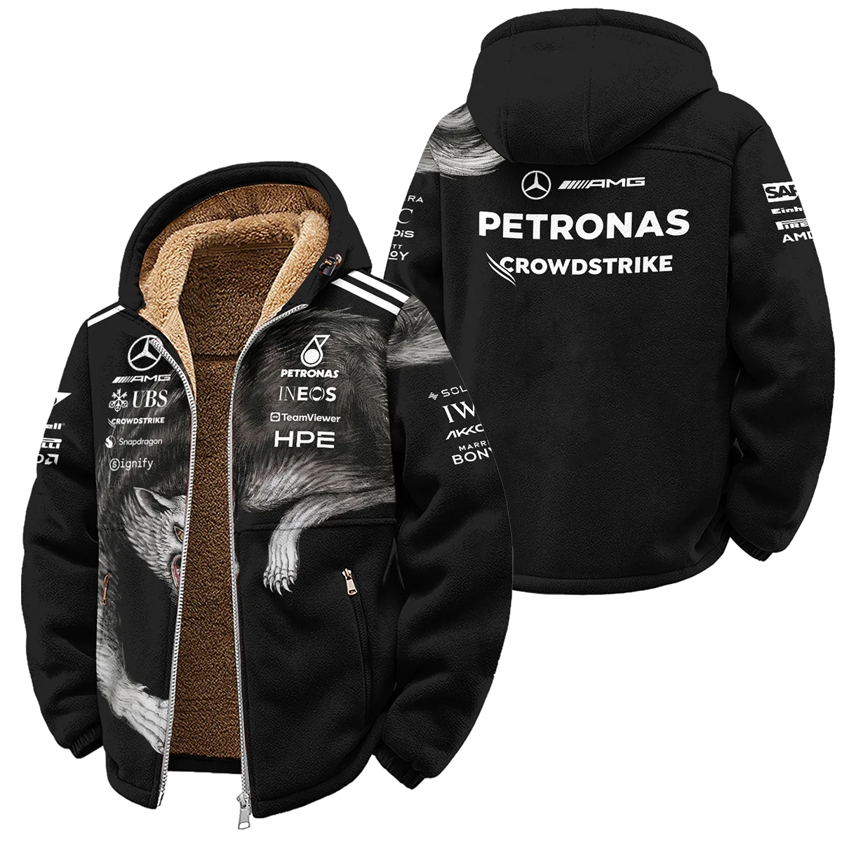 2026 Mercedes x Y-3 Japan GP F1 - Winter Fleece Jacket BLMER18326A2WFJ
