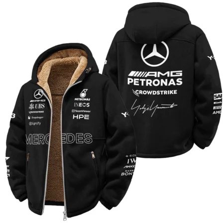 2026 Y-3 x Mercedes F1 Teamwear - Winter Fleece Jacket BLMER18326A3WFJ