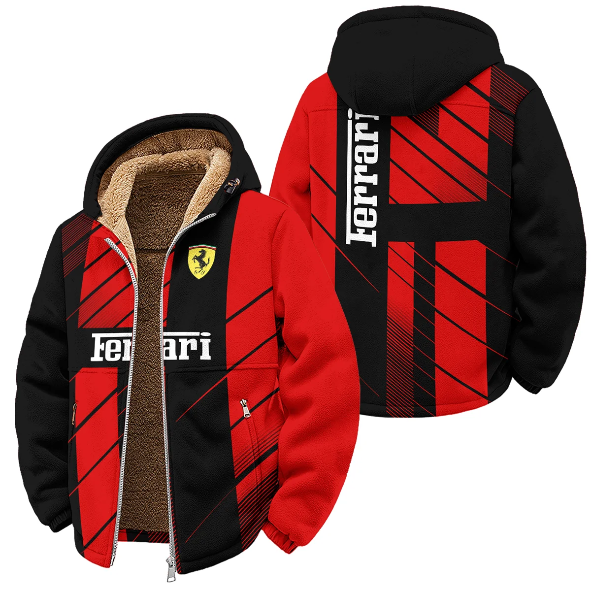 Ferrari F1 Teamwear Winter Fleece Jacket Unisex Motorsport Apparel BLVA5326A2FRRWFJ