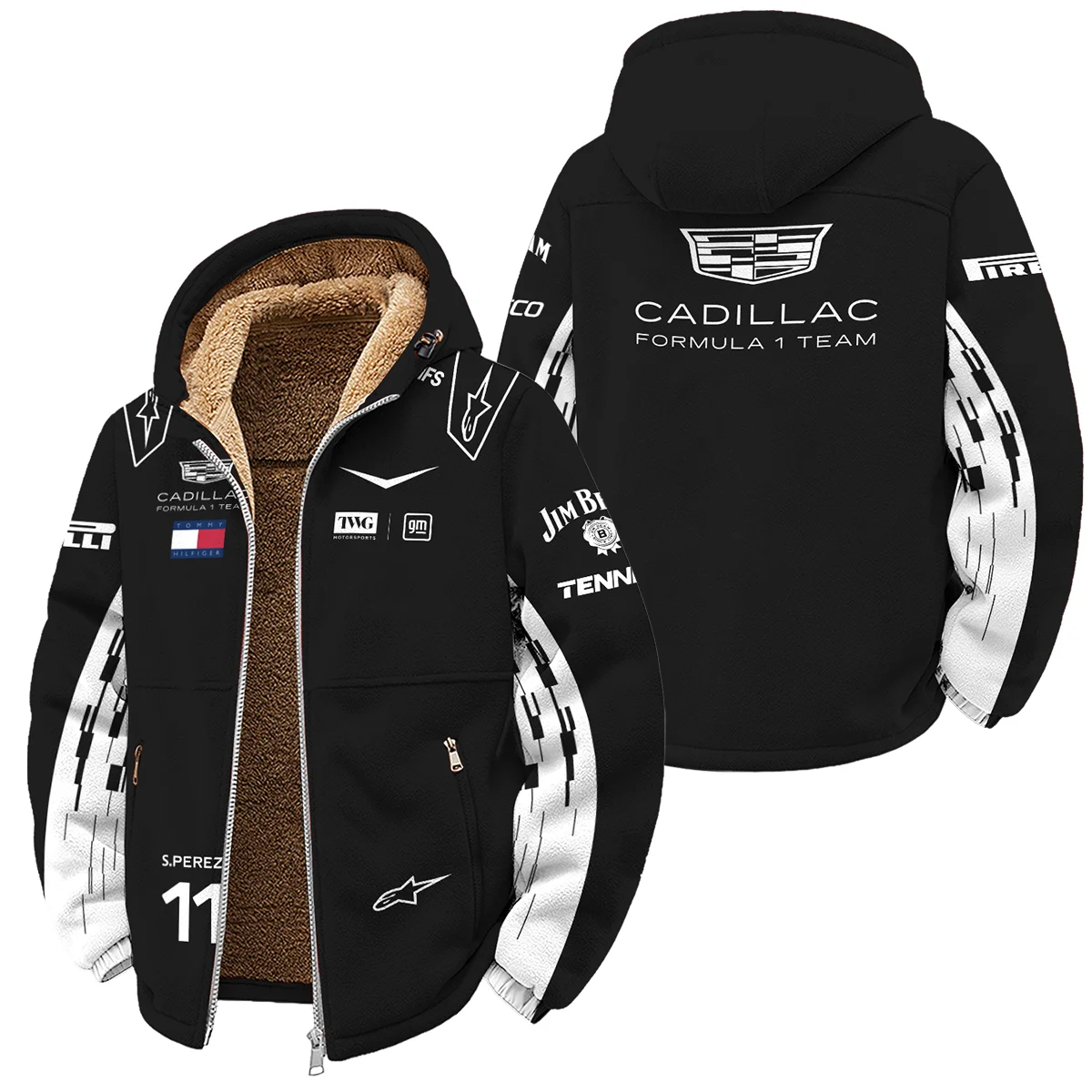 2026 Sergio Perez Cadillac F1 Team Apparel Winter Fleece Jacket BLVA9326SP3WFJ