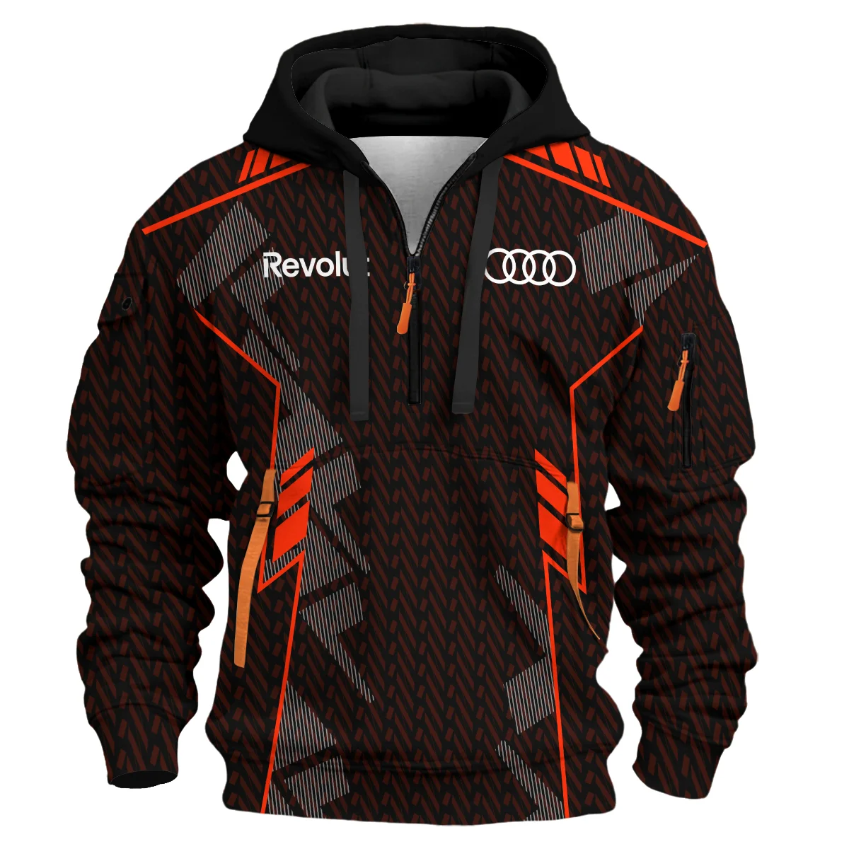 Audi F1 Teamwear Hoodie Half Zip BLVA5326A1AUDIHDF - Image 2