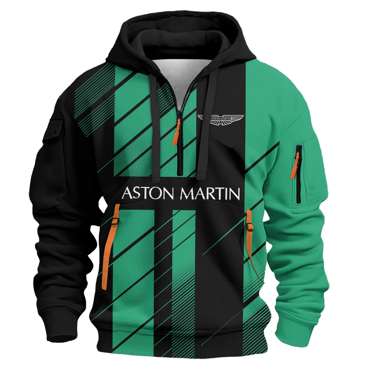 Aston Martin F1 Teamwear Hoodie Half Zip BLVA5326A2AMHDF - Image 2