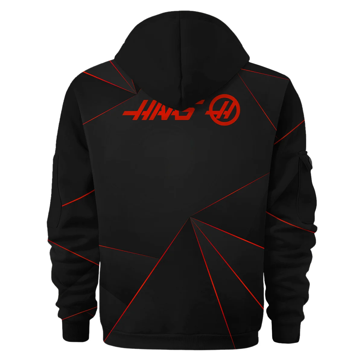 Haas F1 Teamwear Hoodie Half Zip BL8326A1HAASHDF - Image 3
