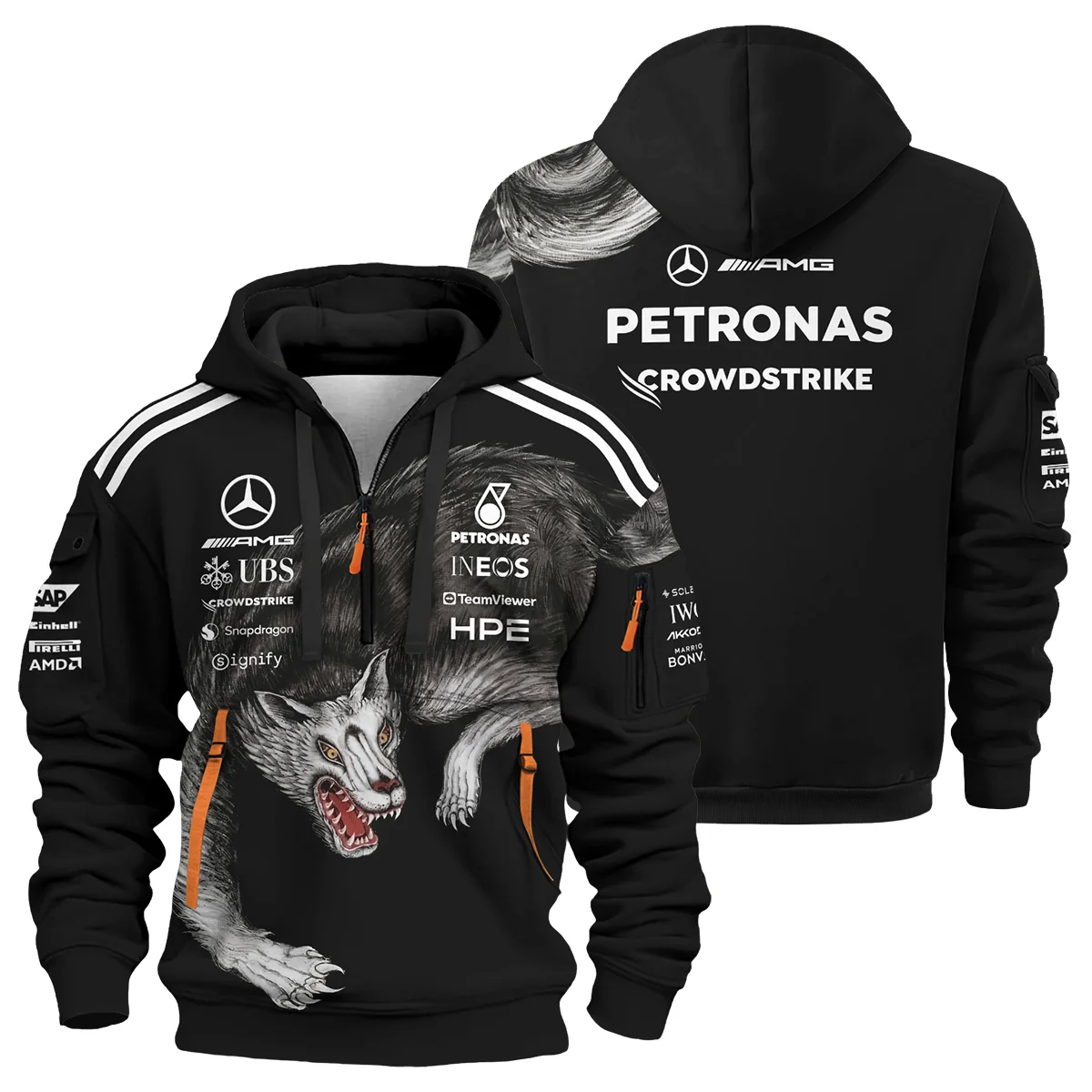 2026 Mercedes x Y-3 Japan GP F1 - Hoodie Half Zip BLMER18326A2HDF