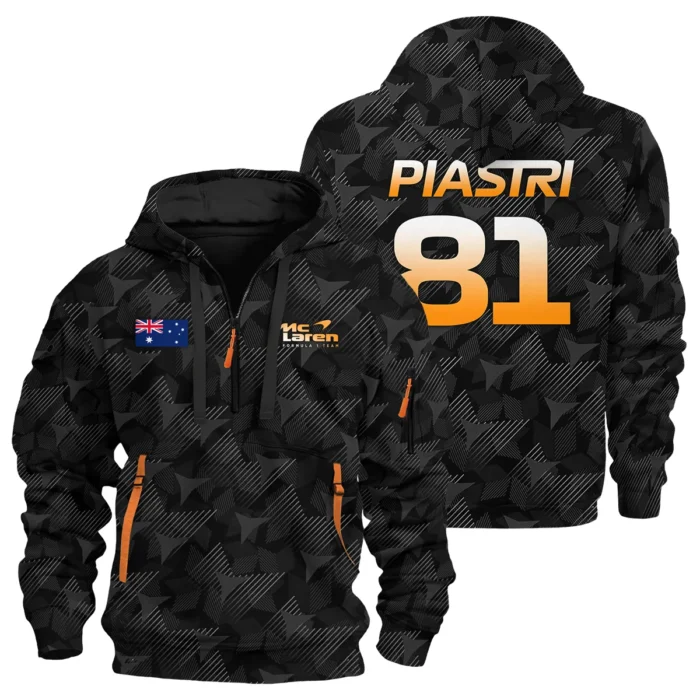 Oscar Piastri Fan Gear Limited Edition Hoodie Half Zip Unisex Motorsport Apparel BLOP13725A2HDF