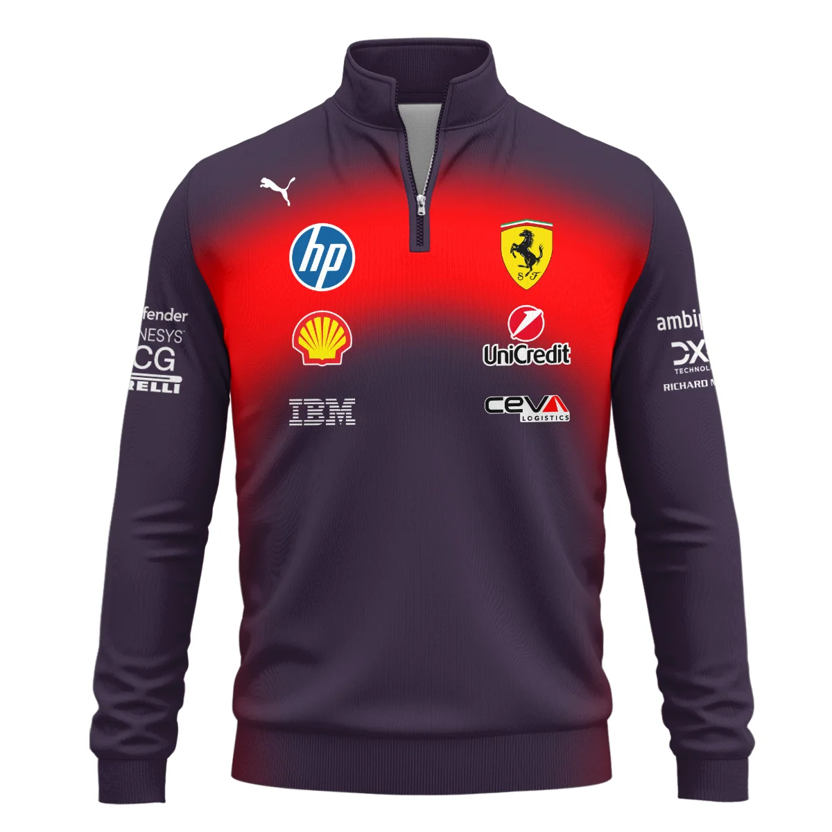 2026 China GP Edition Ferrari F1 Quarter Zip Sweatshirt BLVA12326FRRQZS - Image 2